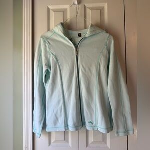Tommy Bahama zippered sweatshirt Baby Blue Size Small Mint Condition